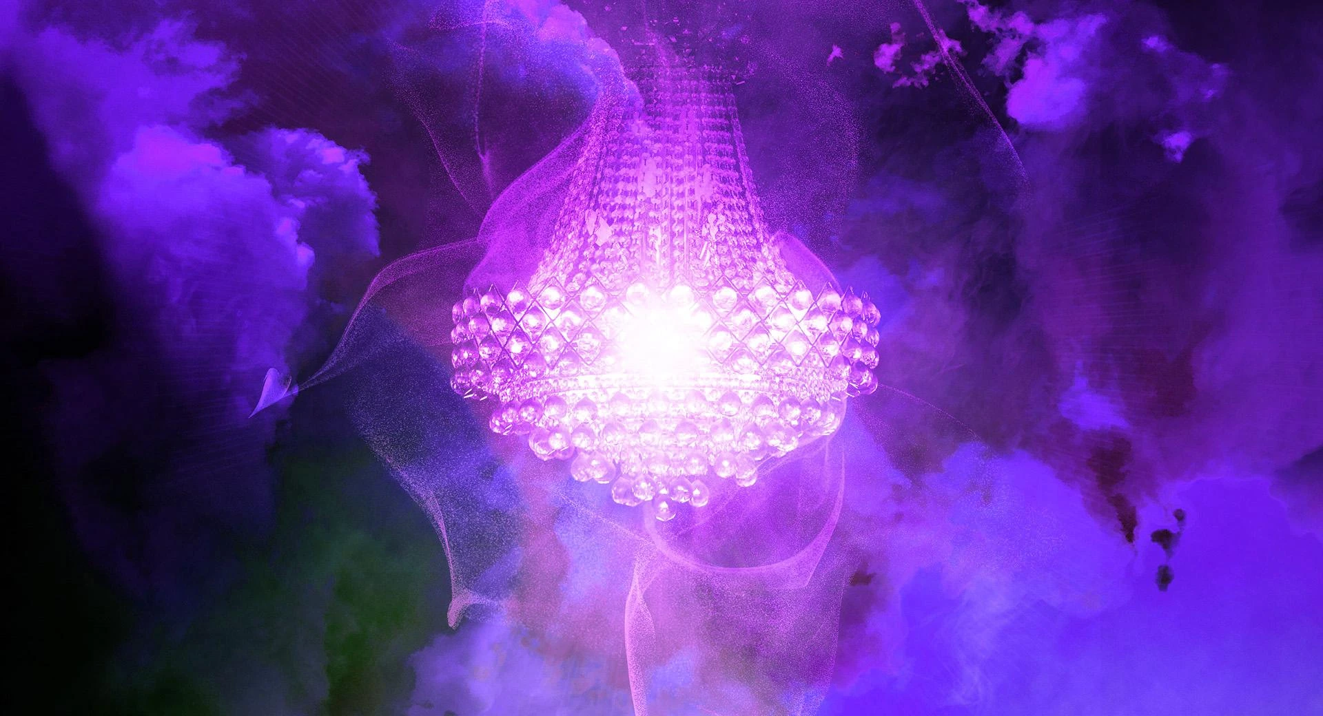 Kristallkrona och rök