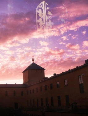 Narvavägen 17 i skymningen