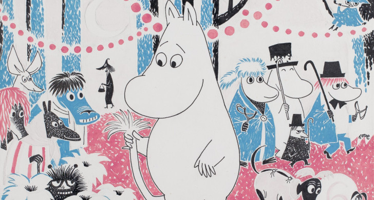Tove Jansson, skiss till serieomslag. ©️Moomin Characters™