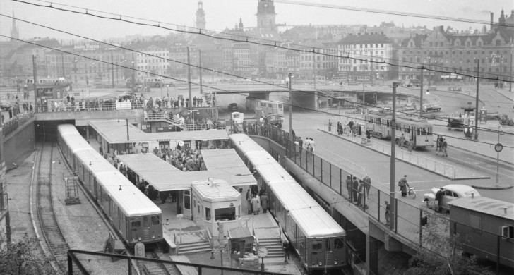 Invigning Södra tunnelbanan, 1 oktober 1950