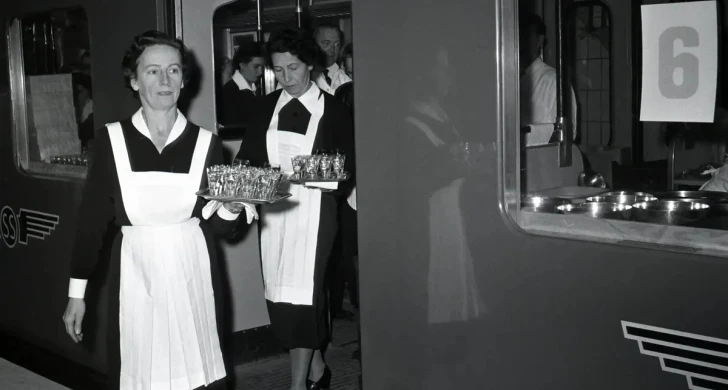 Taklagsfest på centralen år 1957