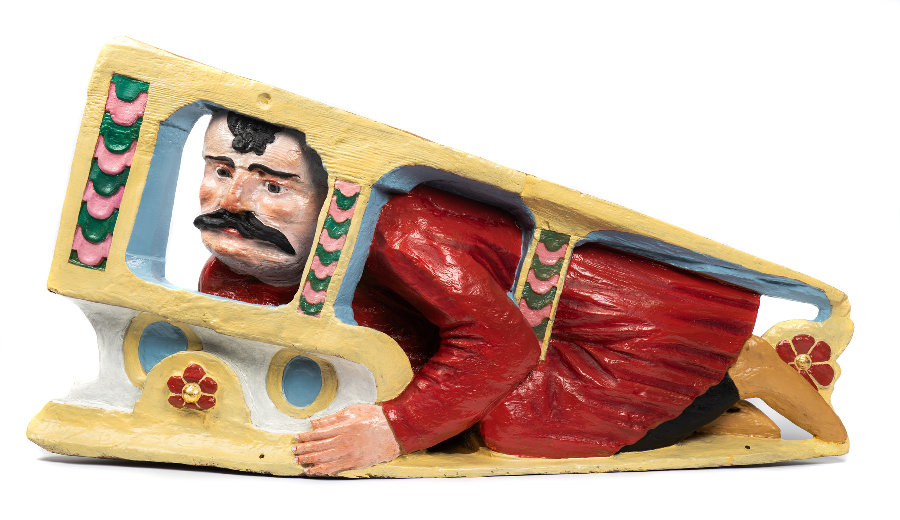 Replik av skulptur från skeppet Vasa.