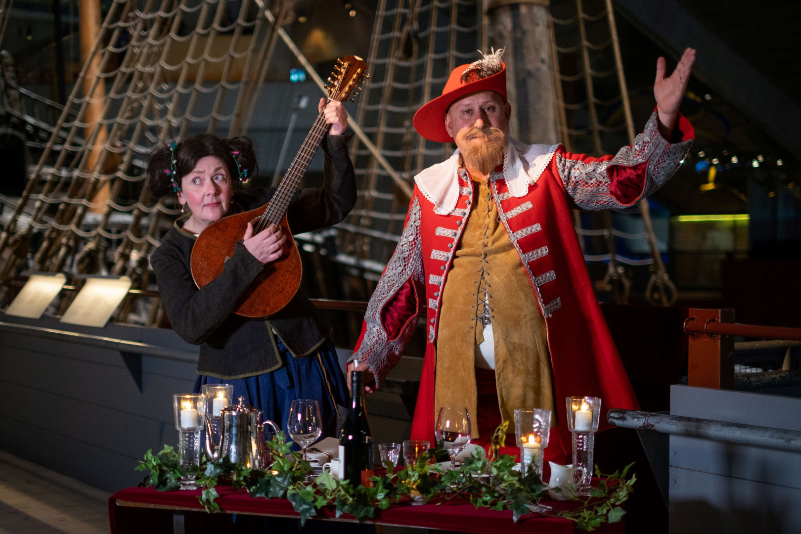 Duon Stormaktens skälmar, på Vasamuseet.