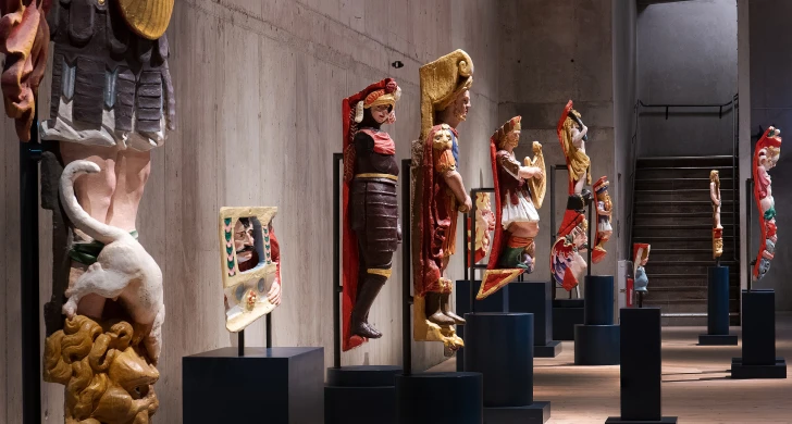 Skulpturkopior på Vasamuseet.