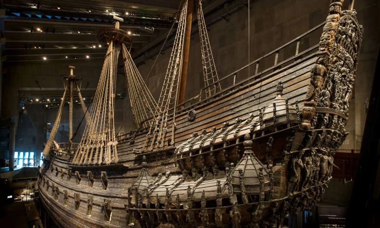 Skeppet Vasa inne på Vasamuseet.