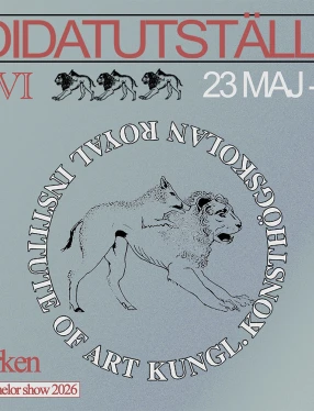 Affischbild för Kandidatutställningen. Grafik.